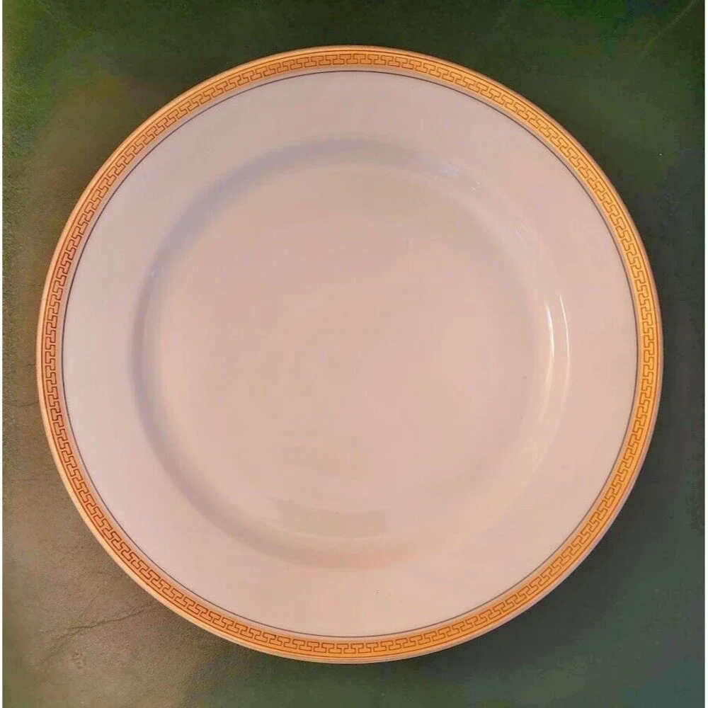 Vintage Heinrich - H&Co Selb Bavaria Gold Greek Key Band Salad Plates- Set of 4
